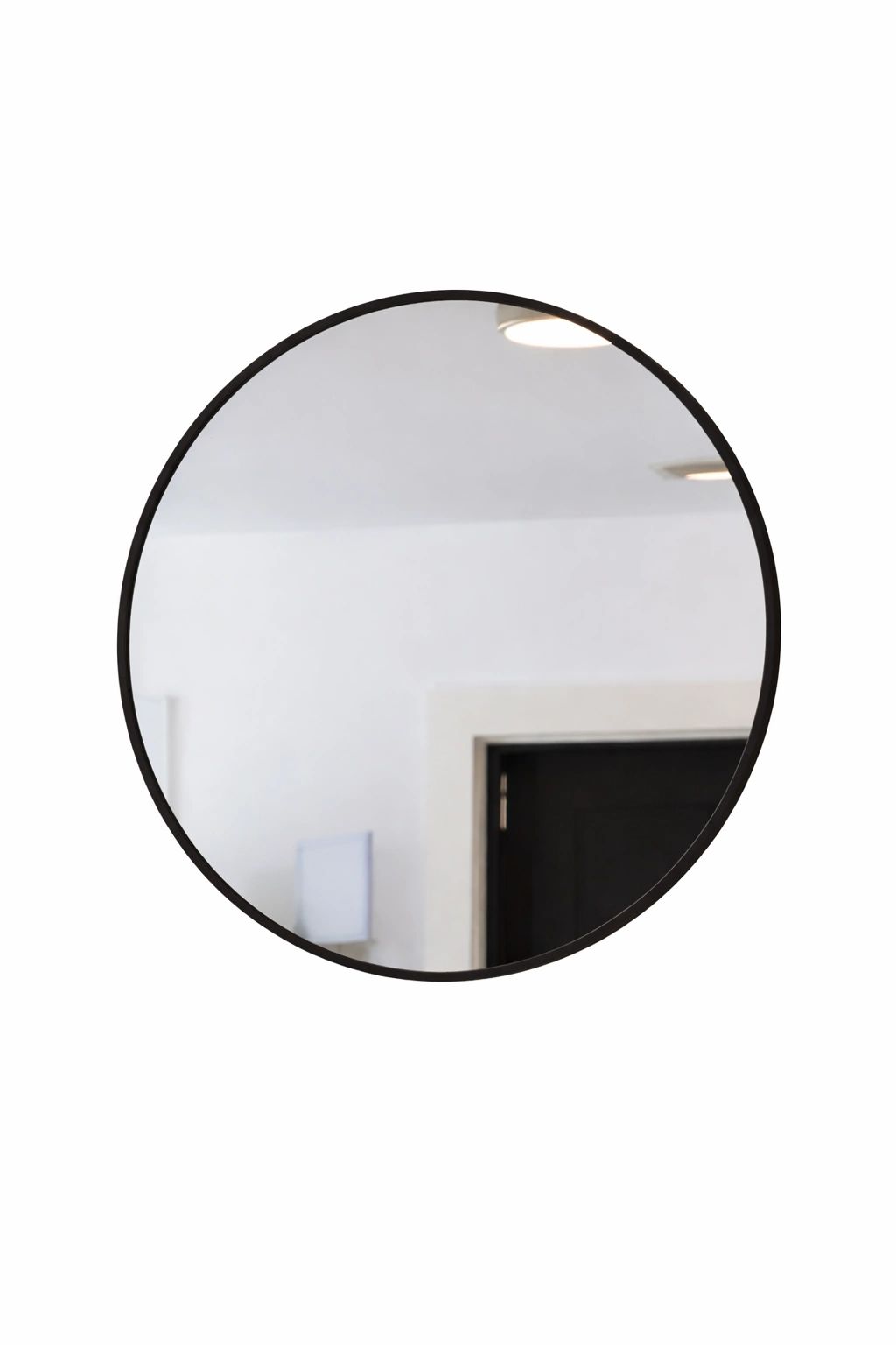 Espejo Redondo Minimal Black Frame